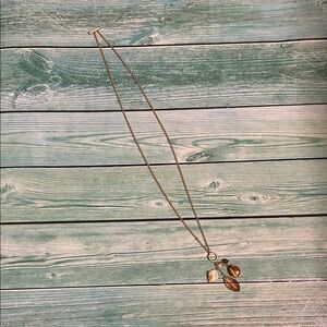 Lia Sophia Gold and Brown Charm Necklace